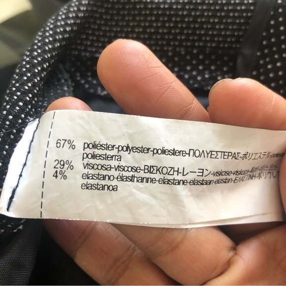 ZARA Microprint Black Skinny Pants Sz 6 - Picture 8 of 9